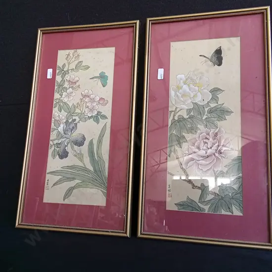 PAIR OF VINTAGE FRAMED CHINESE PAINTINGS