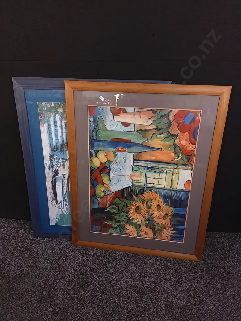 2 PIECES LARGE FRAMED ART PRINTS Image 1++