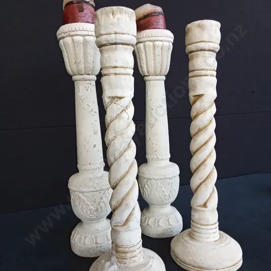 4 CANDLE HOLDERS TALLEST HEIGHT 60 CM