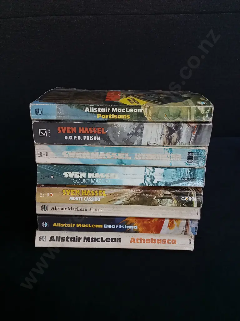 8 ALISTAIR MACLEAN AND SVEN HASSEL BOOKS Image 1++