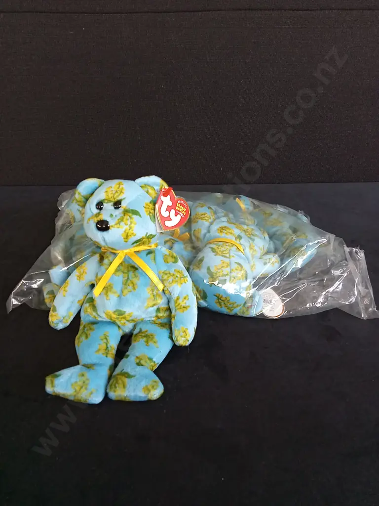 BRAND NEW BAG OF 6 TY BEANIE BABIES "OCKER THE BEAR" Image 1++