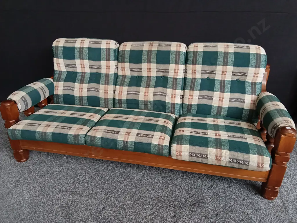 3 PIECE VINTAGE PLAID LOUNGE SUITE Image 1++