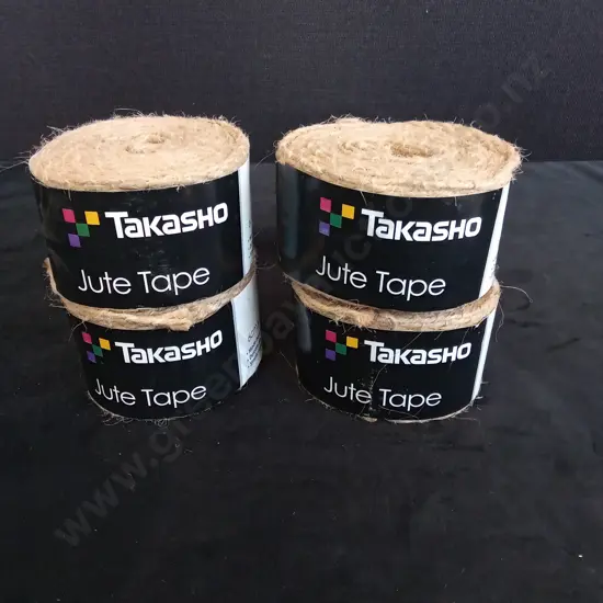 4 BRAND NEW TAKASHO JUTE TAPE ROLLS