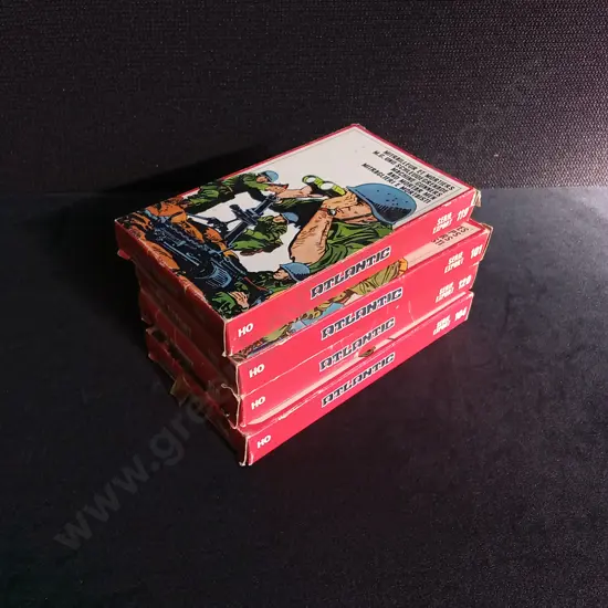 4 VINTAGE BOXES OF MILITARY MODELS, ATLANTIC