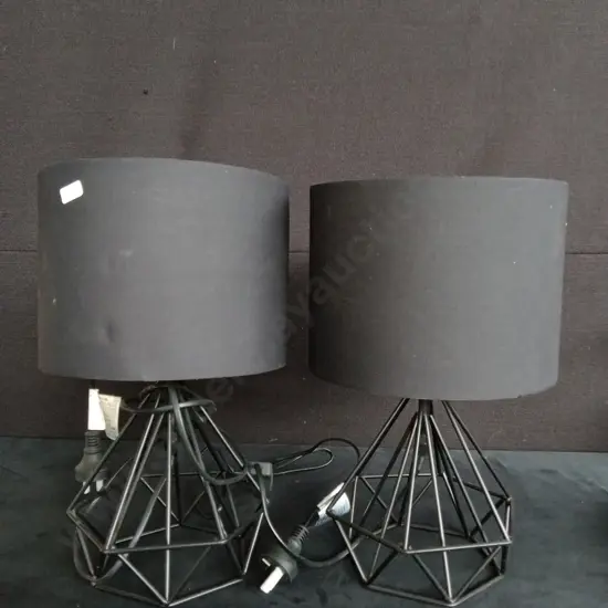 2 MATCHING LAMPS TESTED WORKING