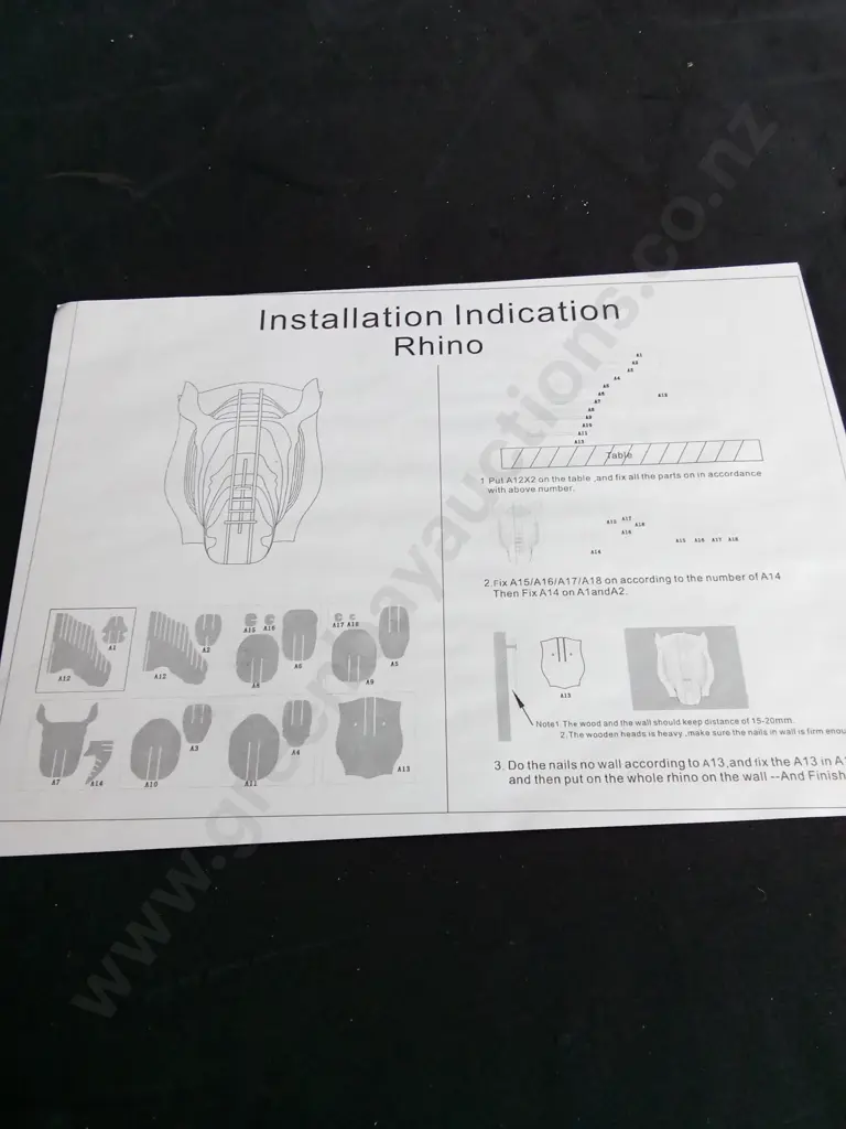 INSTALLATION INDICATION RHINO Image 1++