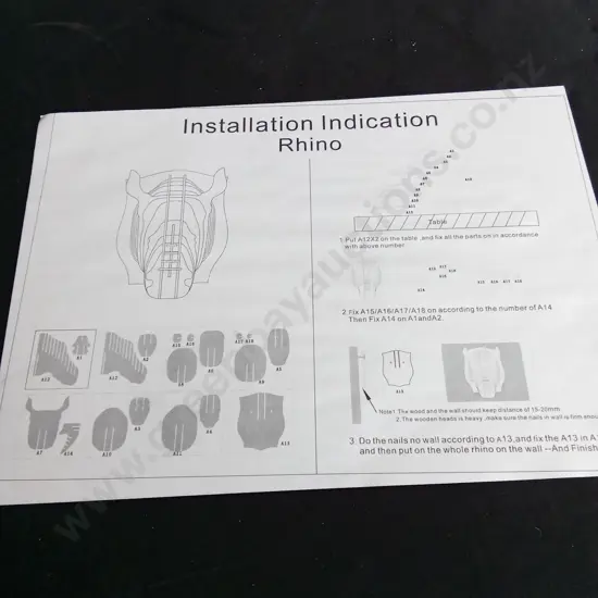 INSTALLATION INDICATION RHINO