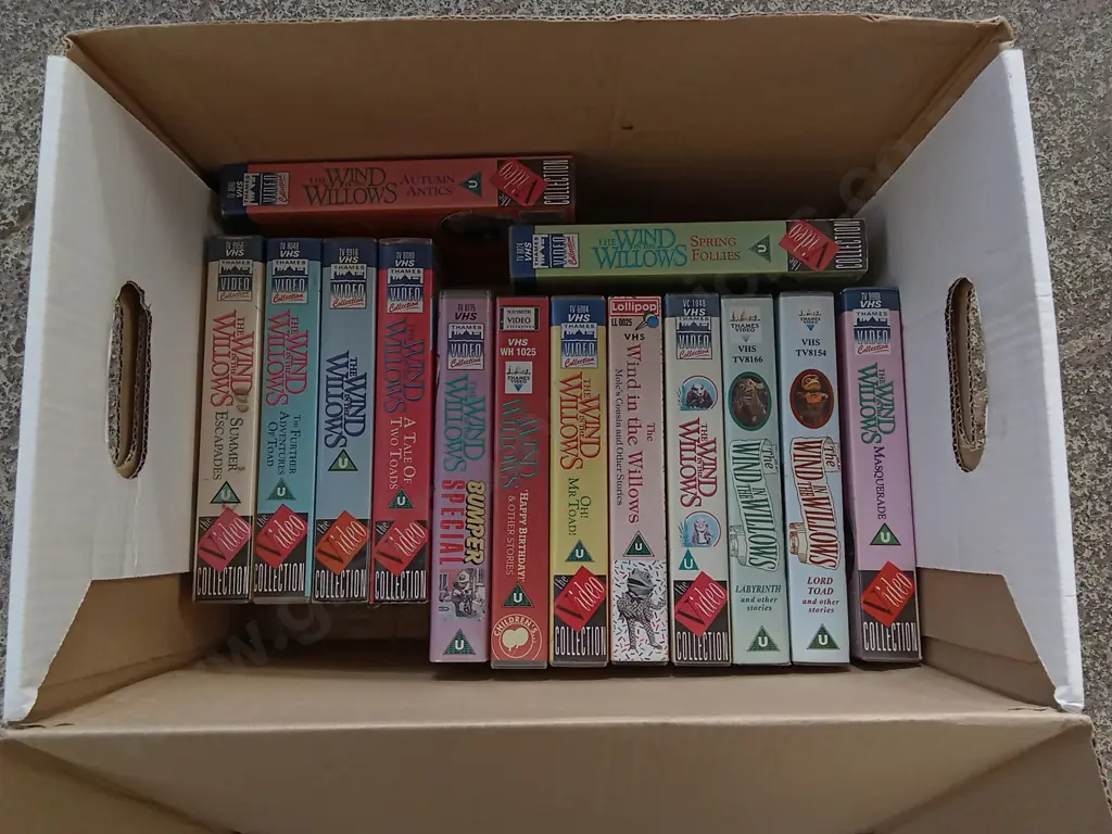 BOX OF WIND IN THE WILLOWS VHS TAPES Image 1++