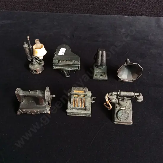 7 VINTAGE DIE CAST METAL PENCIL SHARPENERS