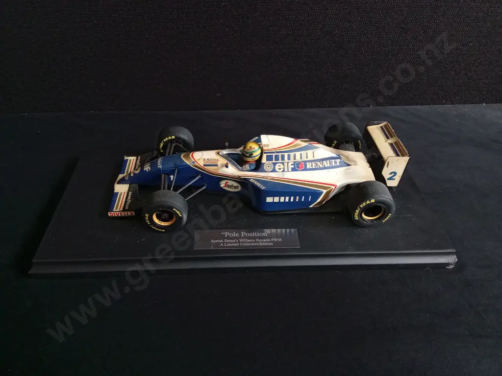 MINICHAMPS AYRTON SENNA POLE POSITION LIMITED COLLECTORS EDITION 1:18 SCALE DIECAST MODEL, WILLIAMS RENAULT FW16 Image 1++