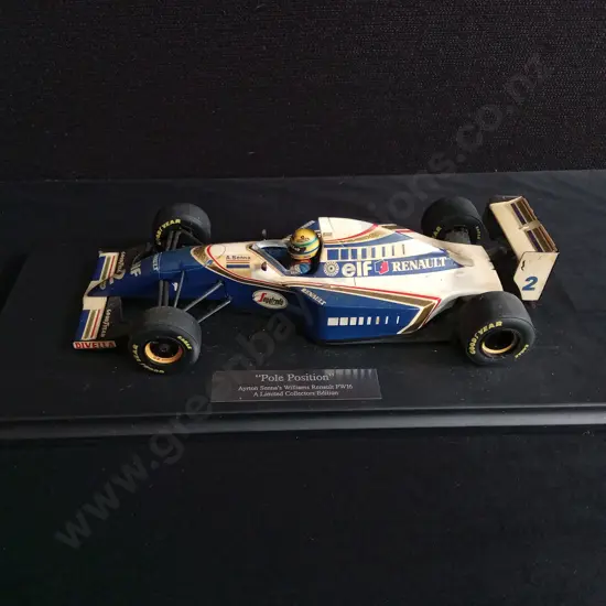 MINICHAMPS AYRTON SENNA POLE POSITION LIMITED COLLECTORS EDITION 1:18 SCALE DIECAST MODEL, WILLIAMS RENAULT FW16