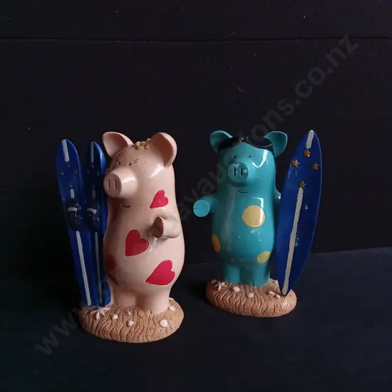 2 PIECES VINTAGE PIGGY BANKS