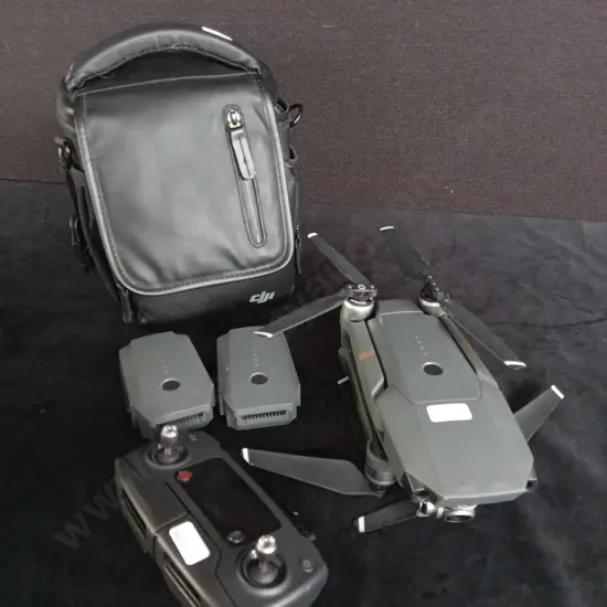 DJI MAVIC PRO DRONE WITH BAG, 2X SPARE BATTERIES, CHARGER + REMOTE CONTROL