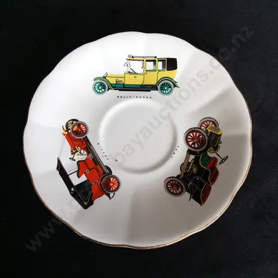 ROYAL ALBERT SAUCER FEATURING ROLLS-ROYCE FORD AUSTIN