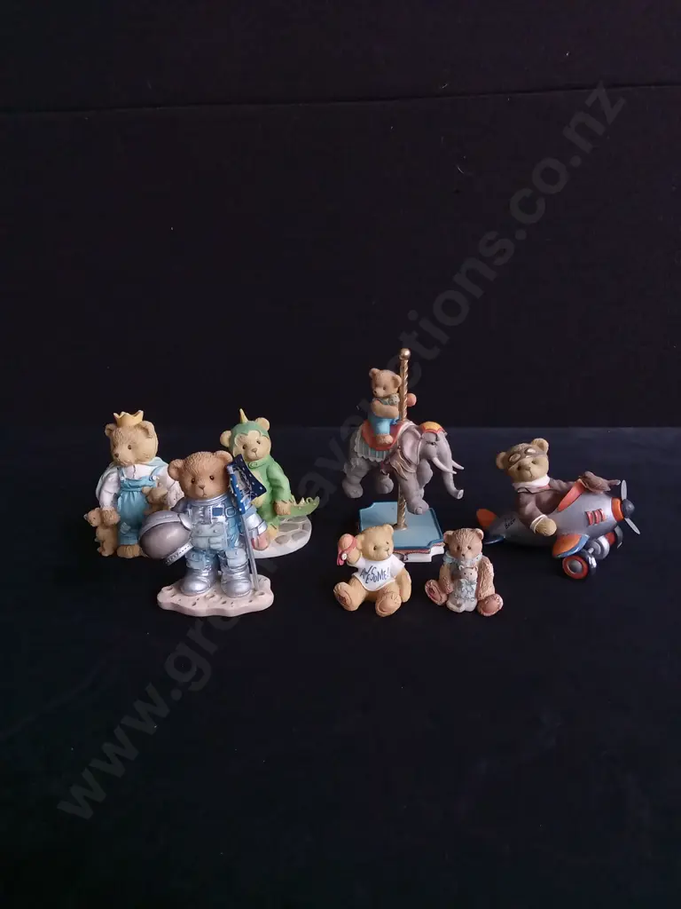 7 PIECES VINTAGE CHERISHED TEDDIES COLLECTABLE FIGURINES Image 1++