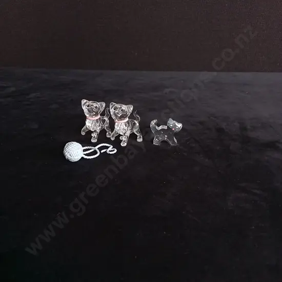 3 CAT SWAROVSKI CRYSTALS
