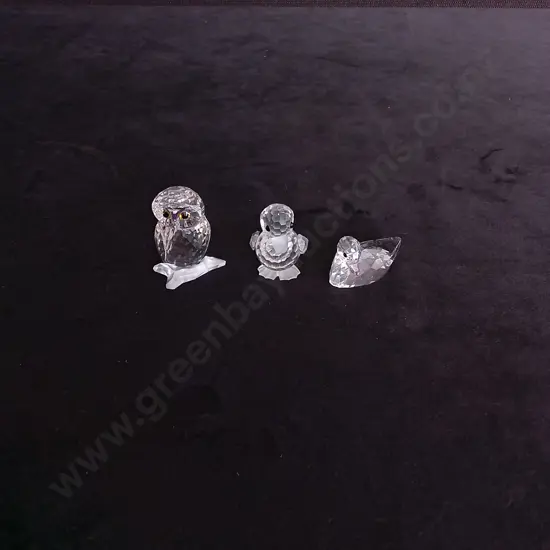 3 SWAROVSKI BIRD CRYSTALS