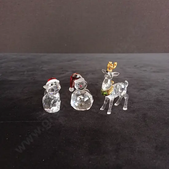 3 SWAROVSKI CHRISTMAS THEMED CRYSTALS
