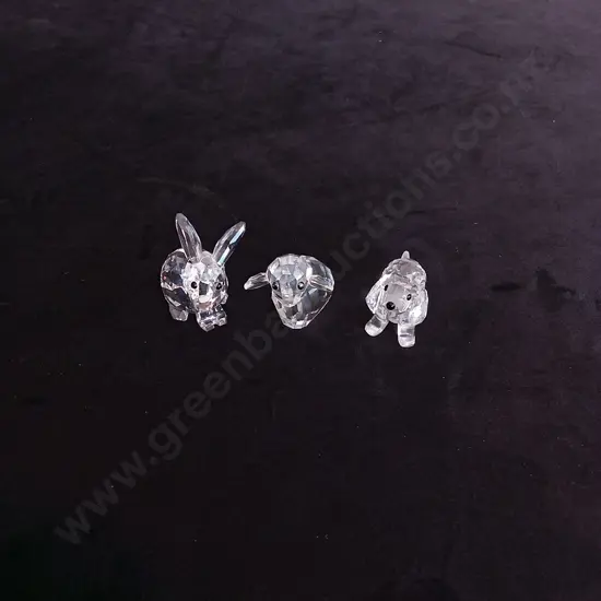 3 SWAROVSKI ANIMAL CRYSTALS