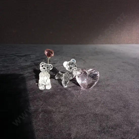 2 BEAR SWAROVSKI CRYSTALS