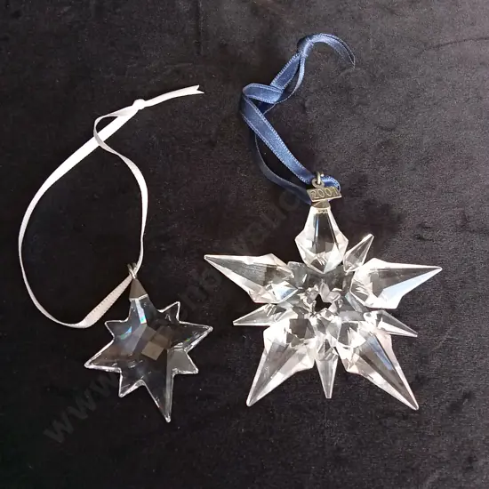 2 SWAROVSKI CRYSTAL ORNAMENTS