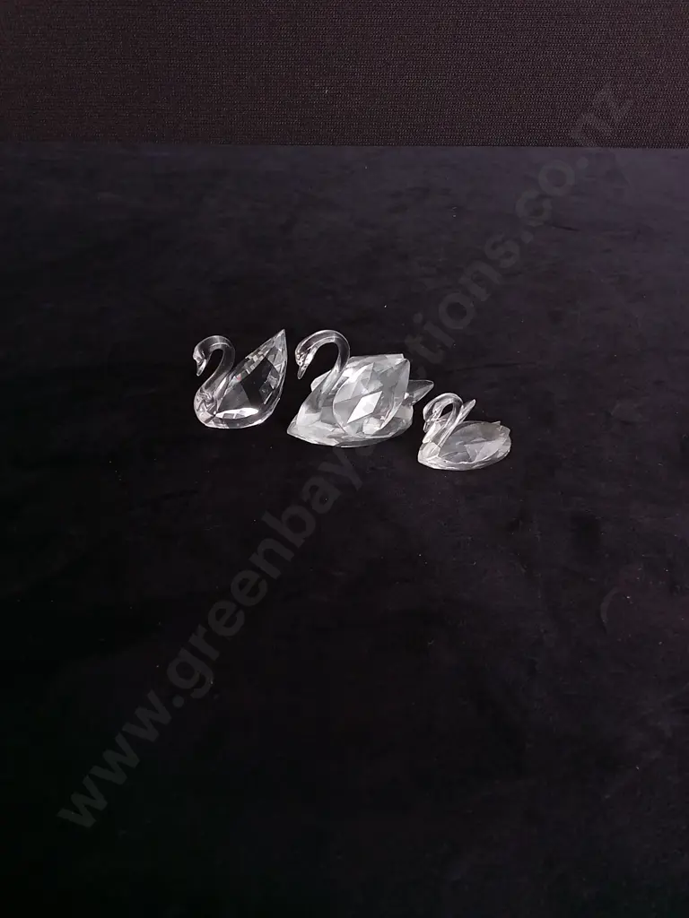 3 SWAROVSKI CRYSTAL SWANS Image 1++