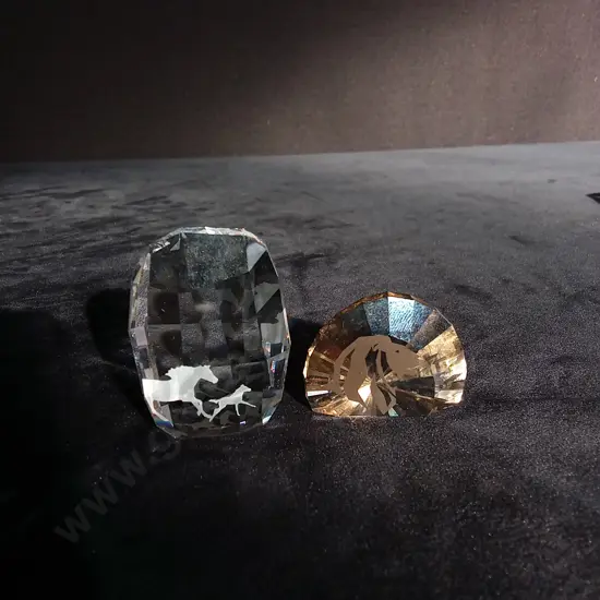 2 SWAROVSKI PAPER WEIGHTS