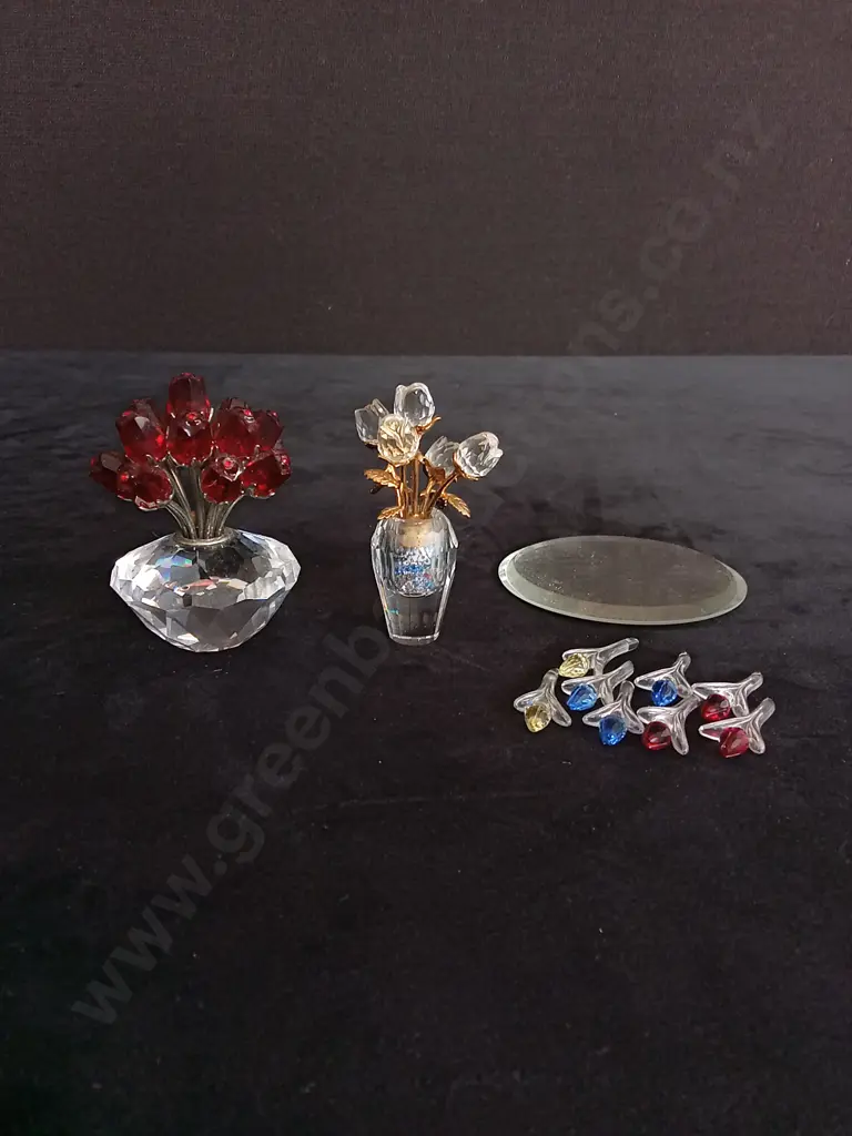 3 FLORAL SWAROVSKI CRYSTALS Image 1++