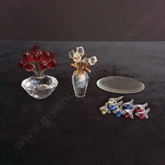 3 FLORAL SWAROVSKI CRYSTALS