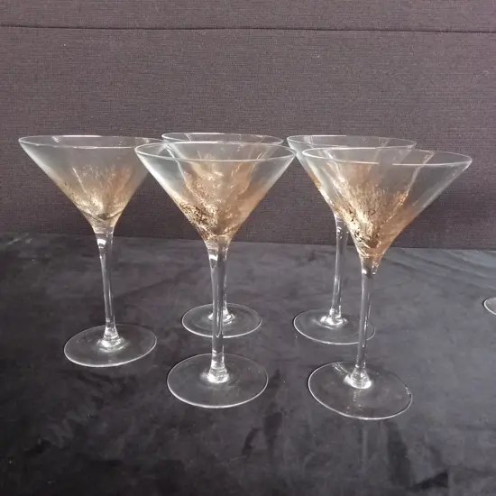 5 CRYSTAL MARTINI GLASSES