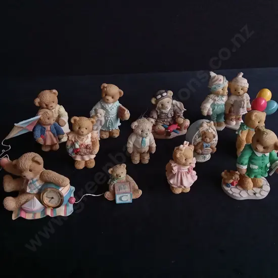 12 PIECES VINTAGE CHERISHED TEDDIES COLLECTABLE FIGURINES