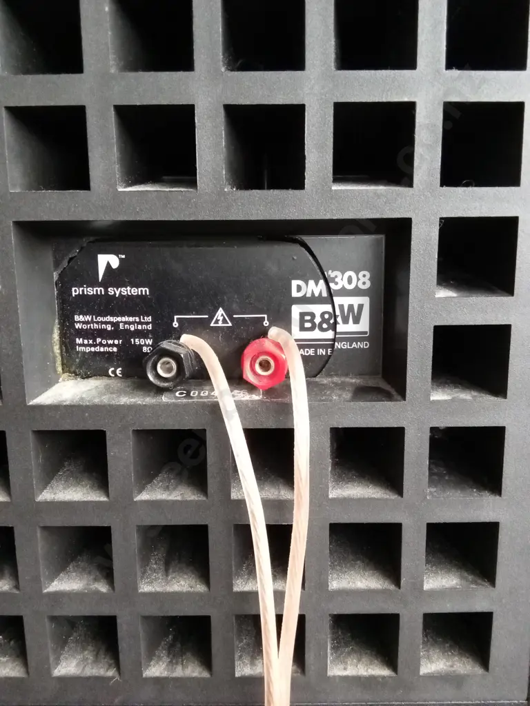PAIR OF B&W DM 308 MODEL FLOOR SPEAKERS, 106CM TALL Image 1++