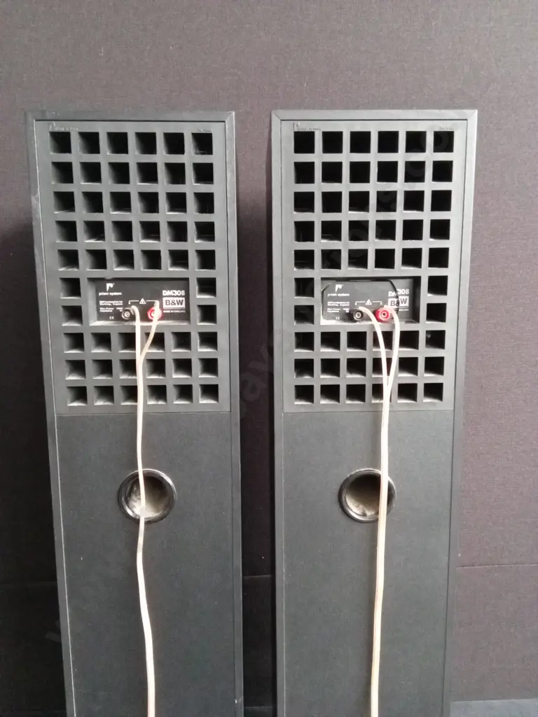 PAIR OF B&W DM 308 MODEL FLOOR SPEAKERS, 106CM TALL Image 1++