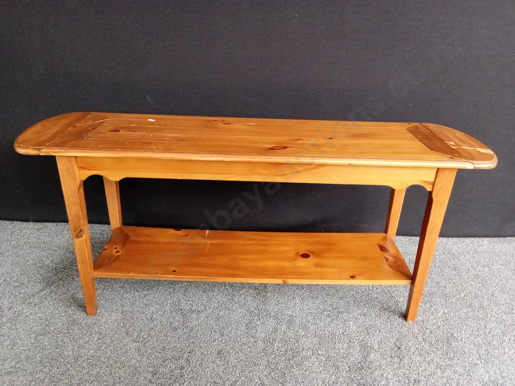WOODEN TABLE WITH FOLDABLE ENDS L1.46M H63CM D40CM Image 1++