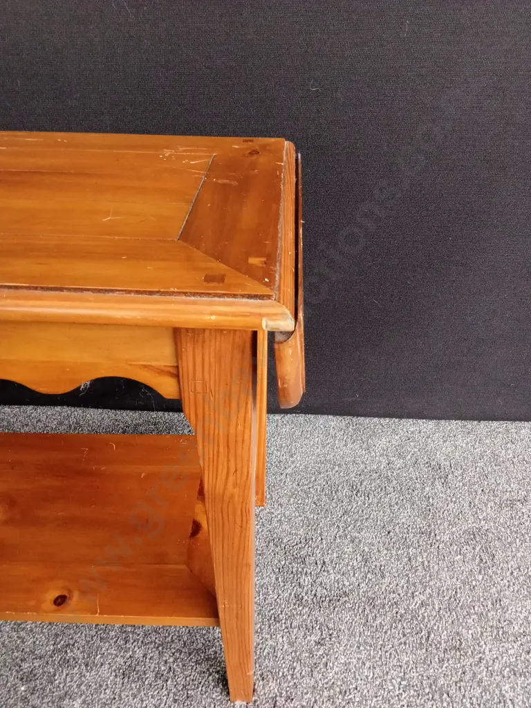 WOODEN TABLE WITH FOLDABLE ENDS L1.46M H63CM D40CM Image 1++
