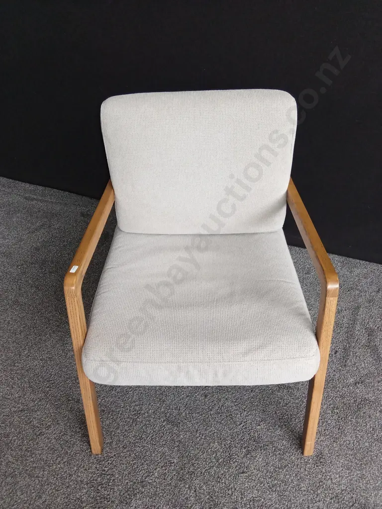 SLEEK WOODEN ARMCHAIR BRAND NEW EX-SHOWHOME Image 1++