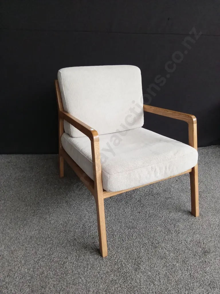 SLEEK WOODEN ARMCHAIR BRAND NEW EX-SHOWHOME Image 1++