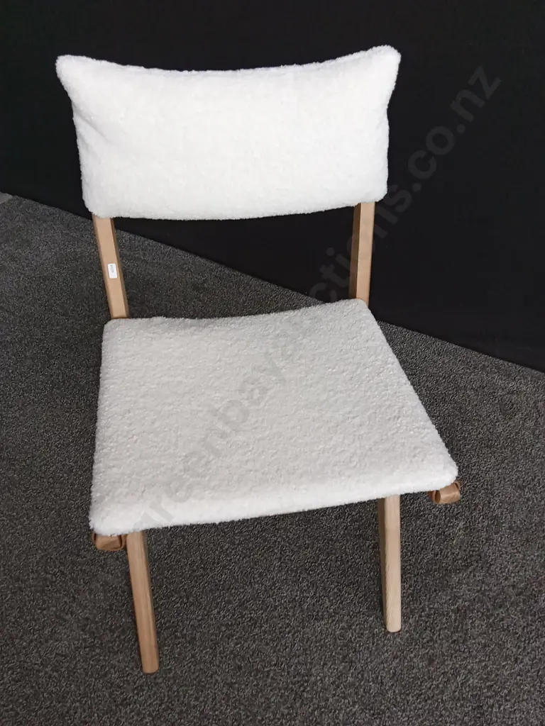 CORTEZ DINING CHAIR WITH REMOVABLE SHEARLING CUSHIONS BRAND NEW EX-SHOWHOME Image 1++