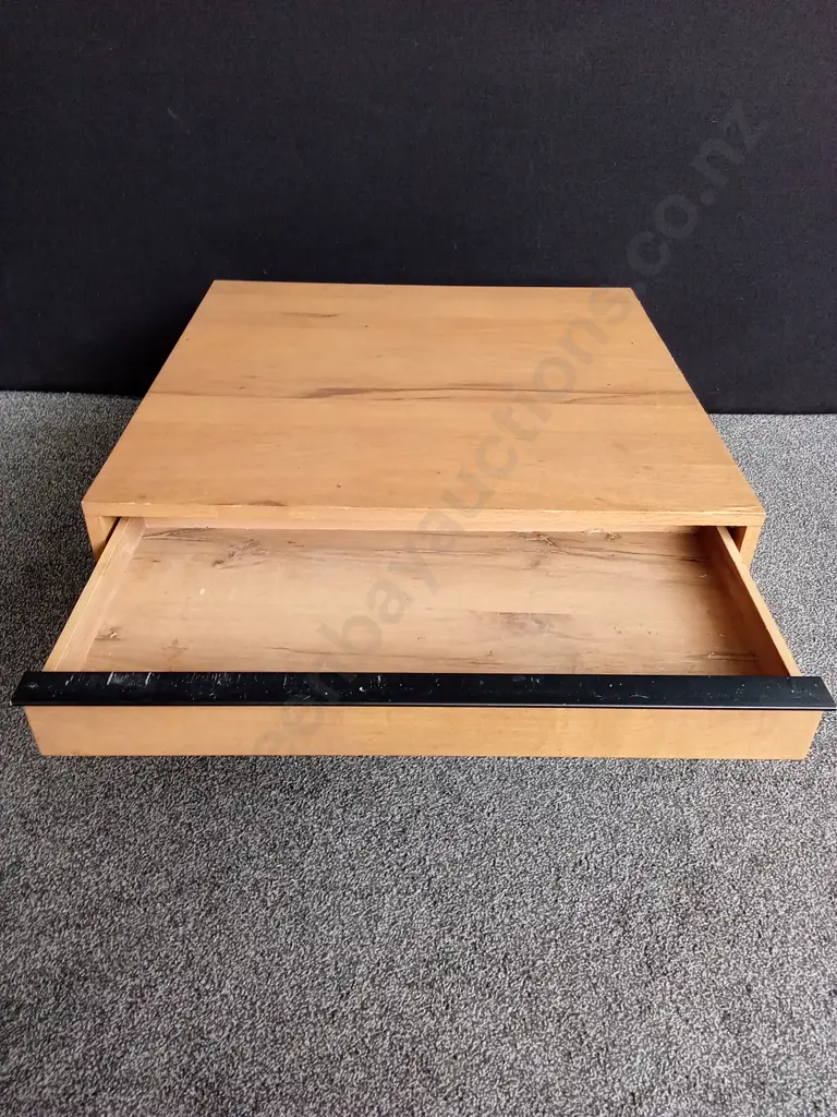WOODEN COFFEE TAKE WITH 2 DRAWERS H41CM L83CM D80CM Image 1++