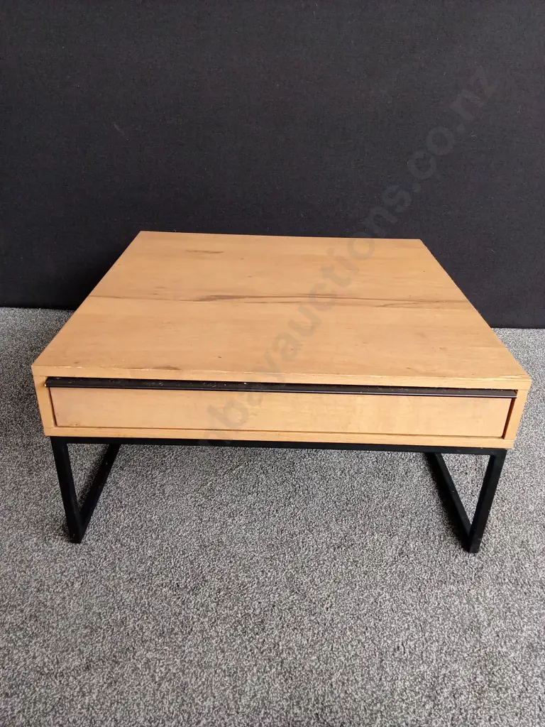 WOODEN COFFEE TAKE WITH 2 DRAWERS H41CM L83CM D80CM Image 1++