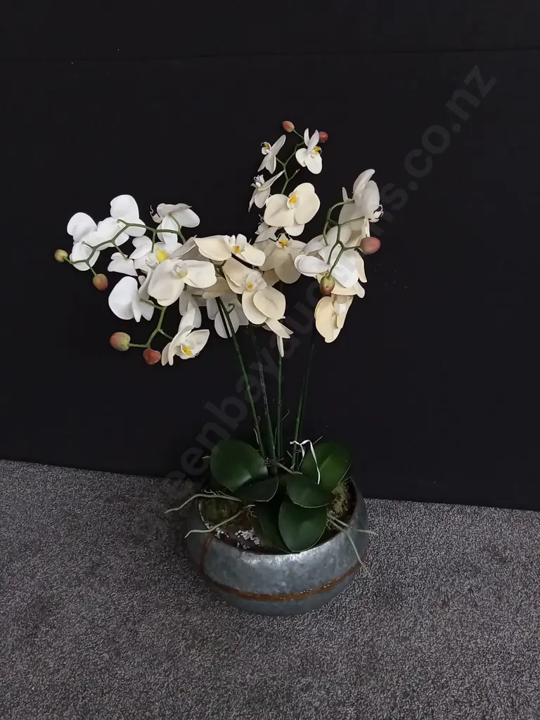 LARGE POTTED ARTIFICIAL ORCHID PLANT Image 1++