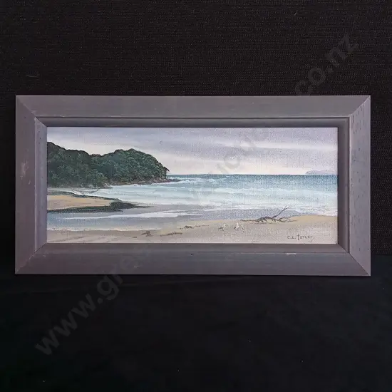 FRAMED BEACH PAINTING