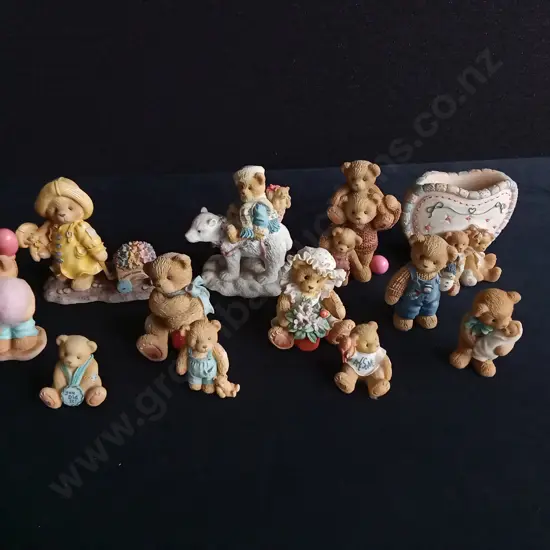 12 PIECES VINTAGE CHERISHED TEDDIES COLLECTABLE FIGURINES