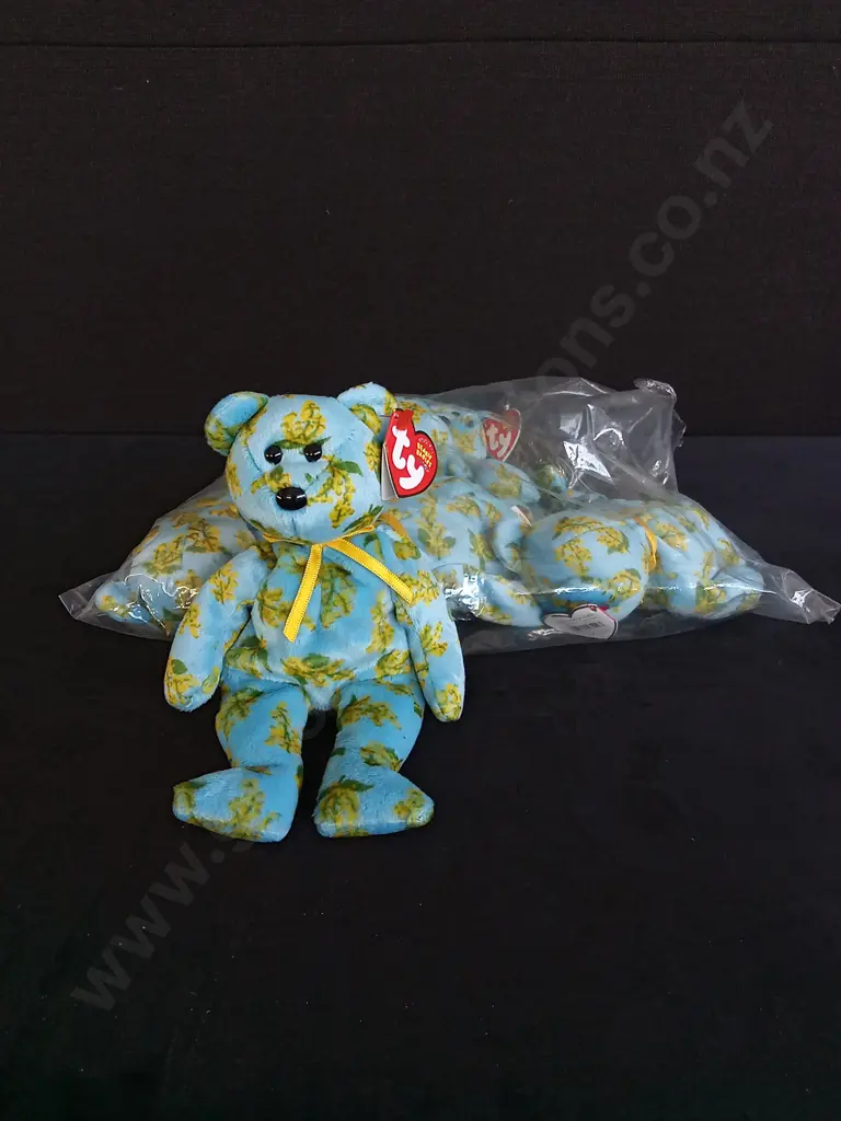 BRAND NEW BAG OF 6 TY BEANIE BABIES "OCKER THE BEAR" Image 1++