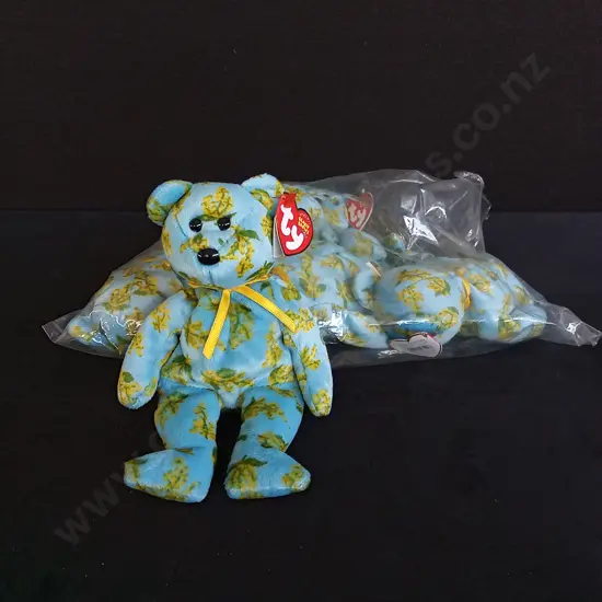 BRAND NEW BAG OF 6 TY BEANIE BABIES "OCKER THE BEAR"