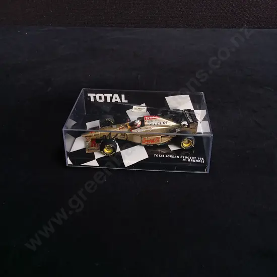 1:43 SCALE MINICHAMPS DIE CAST TOTAL JORDAN PEUGEOT 196 FORMULA 1 MODEL