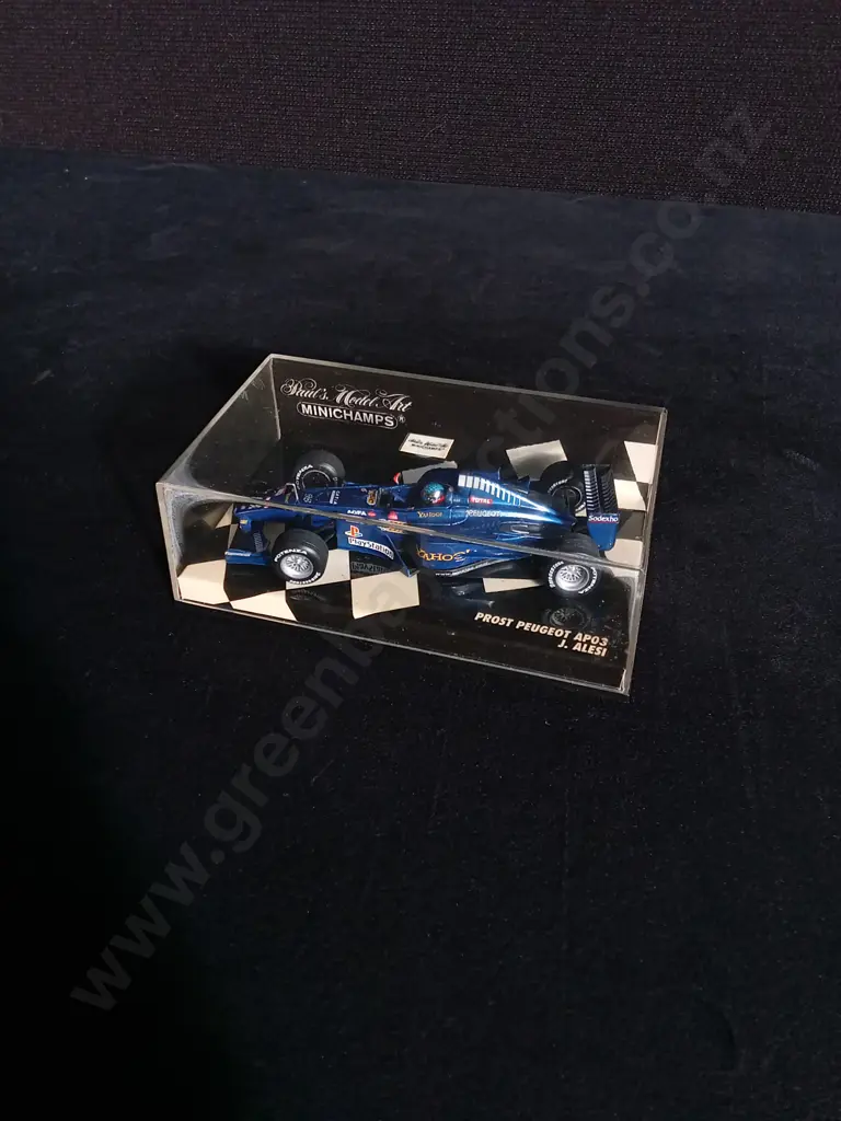 1:43 SCALE MINICHAMPS DIE CAST PROST PEUGEOT AP03 FORMULA 1 MODEL Image 1++