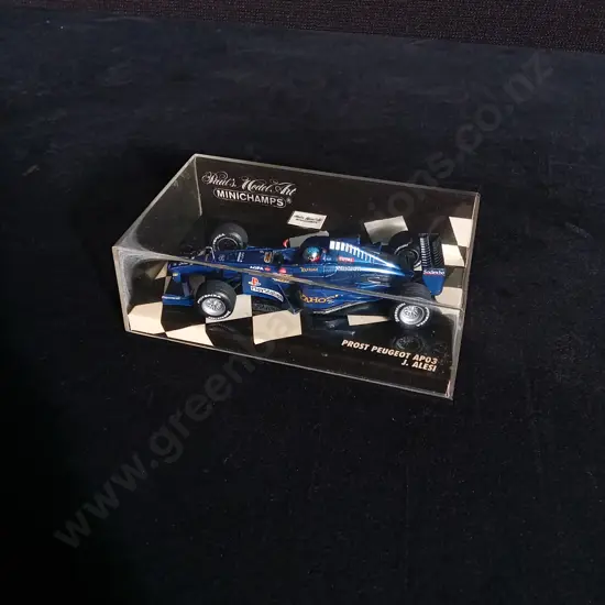 1:43 SCALE MINICHAMPS DIE CAST PROST PEUGEOT AP03 FORMULA 1 MODEL