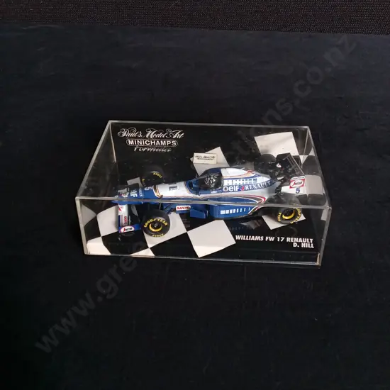 1:43 SCALE MINICHAMPS DIE CAST WILLIAMS FW 17 RENAULT FORMULA 1 MODEL