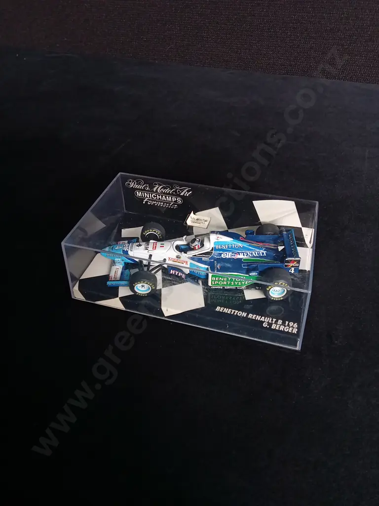 1:43 SCALE MINICHAMPS DIE CAST BENETTON RENAULT B 196 FORMULA 1 MODEL Image 1++